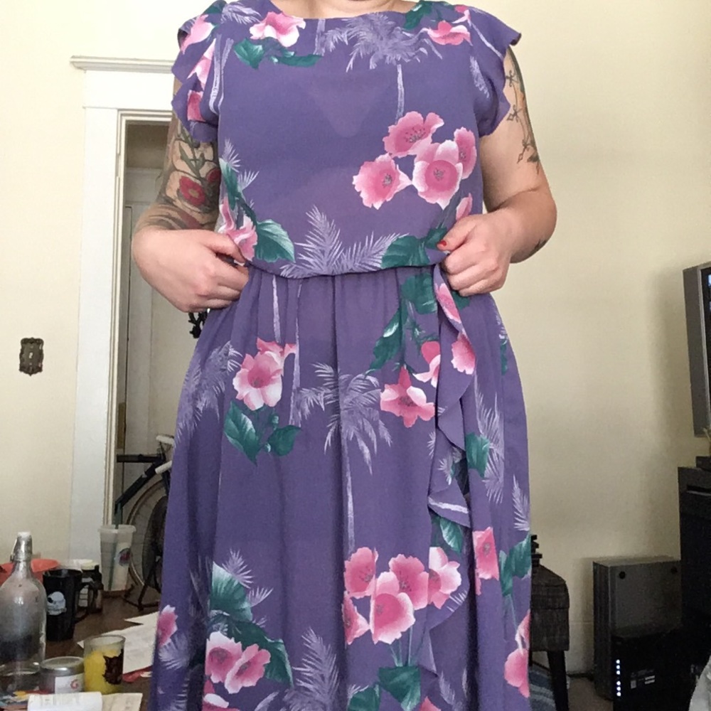 Vintage 80’s floral dress - Picture 3 of 6